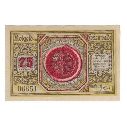 Banknote, Germany, Freienwalde Stadt, 75 Pfennig, Eglise, 1920, AU(55-58)