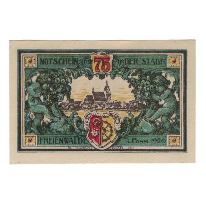 Banknote, Germany, Freienwalde Stadt, 75 Pfennig, Eglise, 1920, AU(55-58)