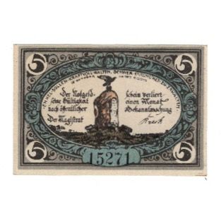 Banknote, Germany, Freienwalde Stadt, 5 Pfennig, valeur faciale, 1920