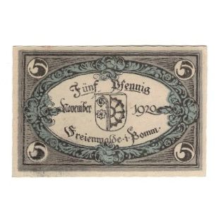Banknote, Germany, Freienwalde Stadt, 5 Pfennig, valeur faciale 1, 1920