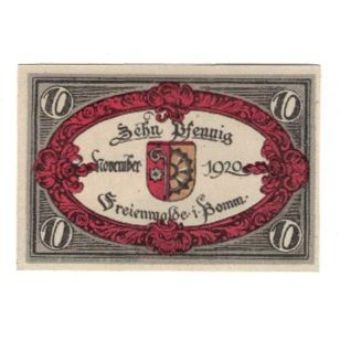 Banknote, Germany, Freienwalde Stadt, 10 Pfennig, valeur faciale 1, 1920