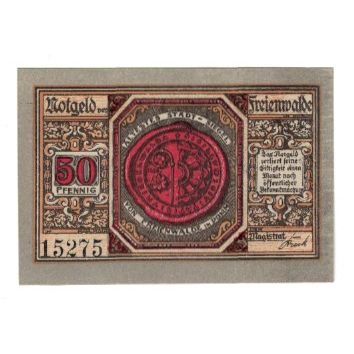 Billet, Allemagne, Freienwalde Stadt, 50 Pfennig, personnage, 1920, SUP
