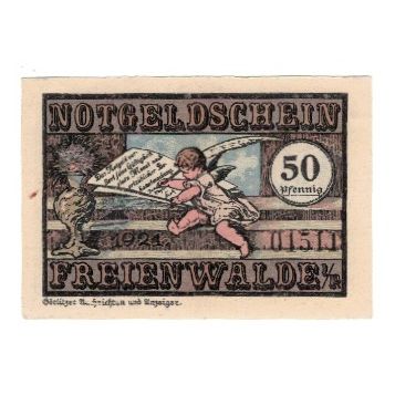 Banknote, Germany, Freienwalde Stadt, 50 Pfennig, personnage, 1921, AU(55-58)