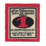 Banknote, Germany, Freiberg Stadt, 1 Pfennig, valeur faciale, 1921, 1921-07-22