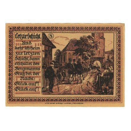 Billet, Allemagne, Freiberg Stadt, 75 Pfennig, personnage 7, 1921, 1921-12-31