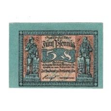 Banknote, Germany, Freiberg Stadt, 5 Pfennig, personnage, 1918, 1918-12-31