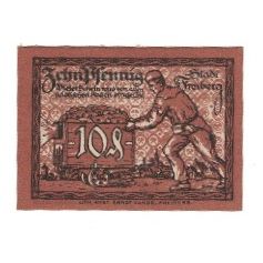 Banknote, Germany, Freiberg Stadt, 10 Pfennig, personnage, 1918, 1918-12-31