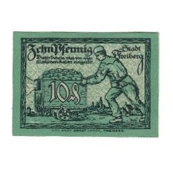 Banknote, Germany, Freiberg Stadt, 10 Pfennig, personnage 1, 1918, 1918-12-31