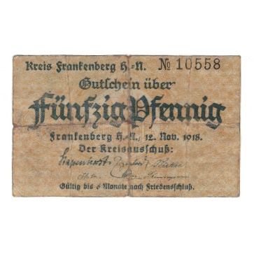Banknote, Germany, Frankenberg a. Eder Kreis, 50 Pfennig, N.D, 1918 (1921)