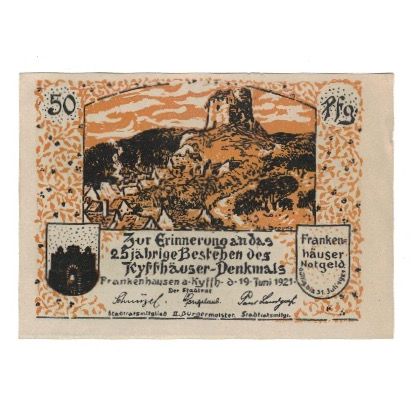 Billet, Allemagne, Frankenhausen am Kyffhäuser Städtische Sparkasse, 50