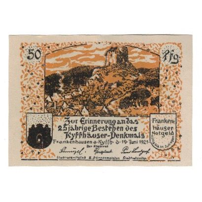 Banknote, Germany, Frankenhausen am Kyffhäuser Städtische Sparkasse, 50