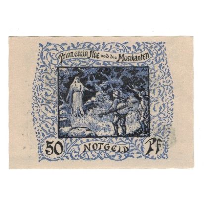 Banknote, Germany, Frankenhausen am Kyffhäuser Städtische Sparkasse, 50