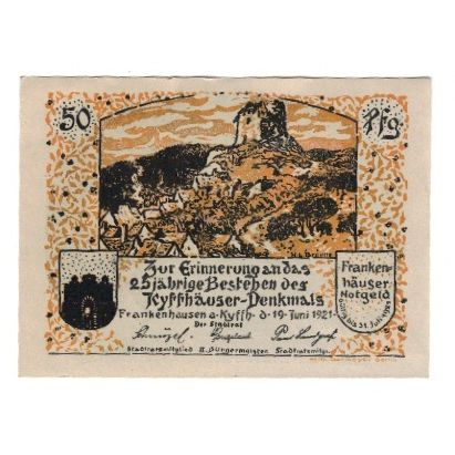 Banknote, Germany, Frankenhausen am Kyffhäuser Städtische Sparkasse, 50