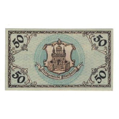 Banknote, Germany, Ettenheim Stadt, 50 Pfennig, Blason, 1920, 1920-04-09