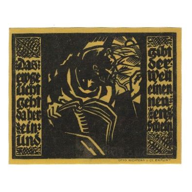 Geldschein, Deutschland, Erfurt Stadt, 50 Pfennig, personnage 3, 1921