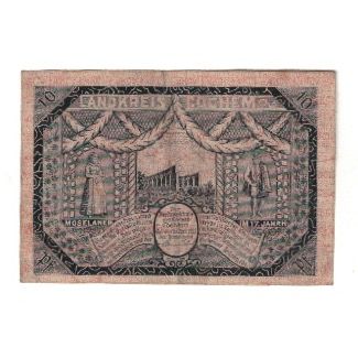 Banknote, Germany, Cochem Landkreis, 10 Pfennig, paysage, 1921, EF(40-45)