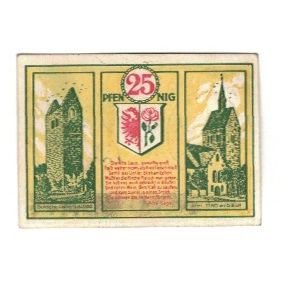 Banknote, Germany, Bismark Stadt, 25 Pfennig, Batiment, 1920, 1920-12-31