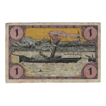 Billet, Allemagne, Glogau Stadt, 1 Pfennig, bateau, 1920, 1920-12-31, TTB