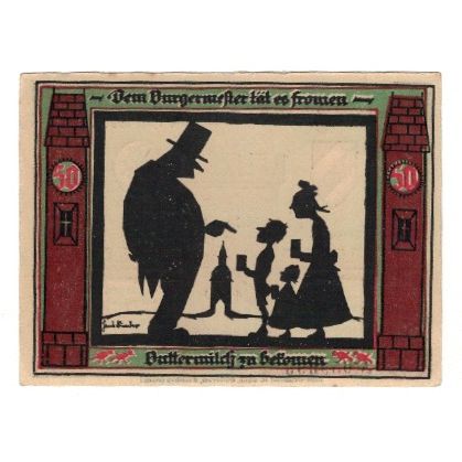 Banknote, Germany, Glauchau Stadt, 50 Pfennig, personnage, 1921, 1921-05-01