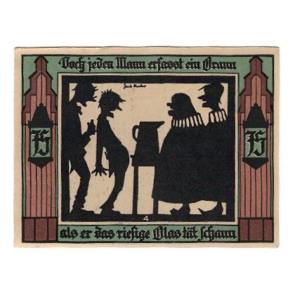 Banknote, Germany, Glauchau Stadt, 75 Pfennig, personnage 2, 1921, 1921-05-01