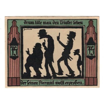 Banknote, Germany, Glauchau Stadt, 75 Pfennig, personnage 5, 1921, 1921-05-01