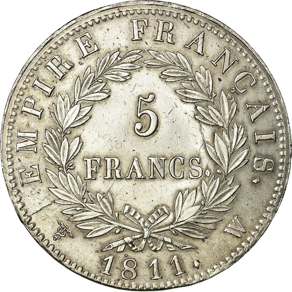 Francia, Napoleon I, 5 Francs, 1811, Lille, Plata, EBC, Gadoury:584, KM:694.16