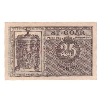 Banknote, Germany, St. Goar Stadt, 25 Pfennig, valeur faciale, 1920, 1920-10-15