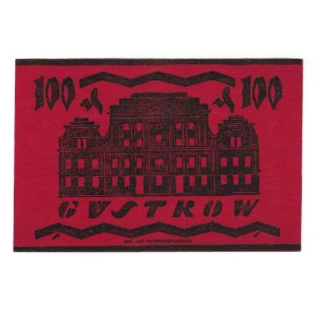 Banconote, Germania, Güstrow Stadt, 100 Pfennig, Batiment, 1922, 1922-12-31
