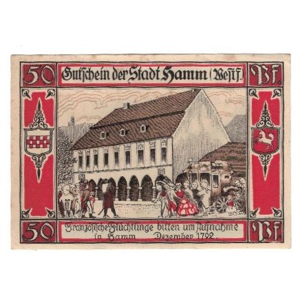 Billete, Alemania, Hamm Stadt, 50 Pfennig, personnage, 1921, 1921-10-01, EBC