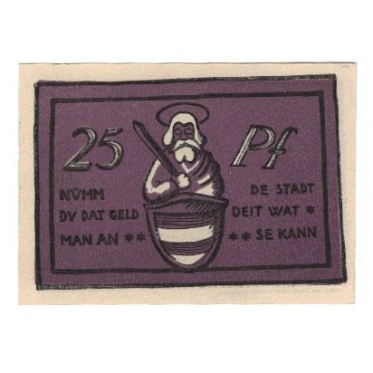 Geldschein, Deutschland, Haselünne Stadt, 25 Pfennig, personnage, 1921