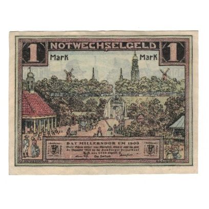 Banconote, Germania, Hamburg Verein Hamburger Gastwirte, 1 Mark, paysage, 1921