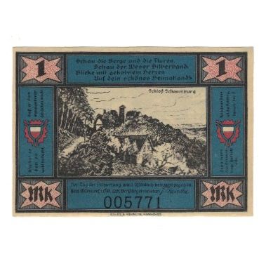 Banknote, Germany, Hessisch Oldendorf Stadt, 1 Mark, paysage, 1921, 1921-10-01