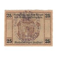 Banknote, Germany, Helmbrechts Stadt, 25 Pfennig, Blason, undated (1920)