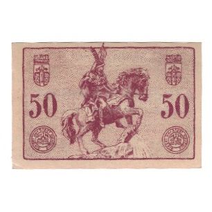 Banknote, Germany, Herford Stadt, 50 Pfennig, cavalier, 1920, 1920-03-04