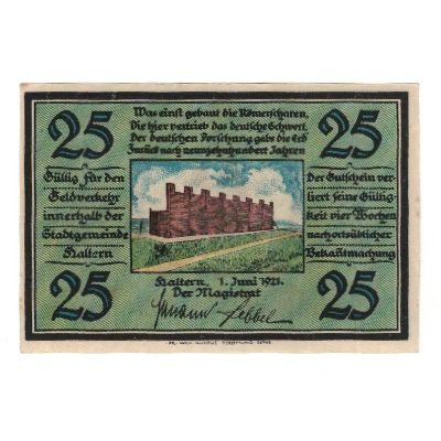 Banknote, Germany, Haltern Stadt, 25 Pfennig, personnage, 1921, 1921-06-01
