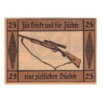 Biljet, Duitsland, Suhl Stadt, 25 Pfennig, Arme 1, 1922, SUP, Mehl:1303.1