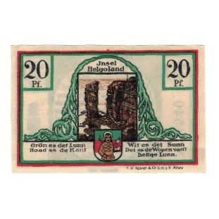 Banknote, Germany, Helgoland Spar & Leihkasse der Landgemeinde, 20 Pfennig