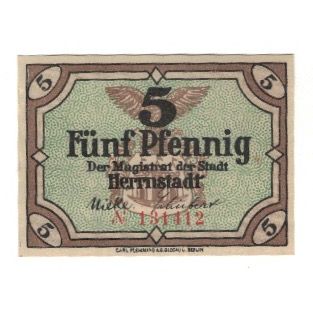 Billet, Allemagne, Herrnstadt Stadt, 5 Pfennig, Texte, 1919, 1919-12-31, SUP