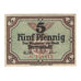 Billet, Allemagne, Herrnstadt Stadt, 5 Pfennig, Texte, 1919, 1919-12-31, SUP