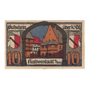 Banknote, Germany, Halberstadt Stadt, 10 Pfennig, Batiment, 1920, 1920-11-02