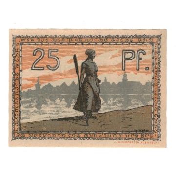 Billet, Allemagne, Husum Stadt, 25 Pfennig, personnage, undated (1920), SUP