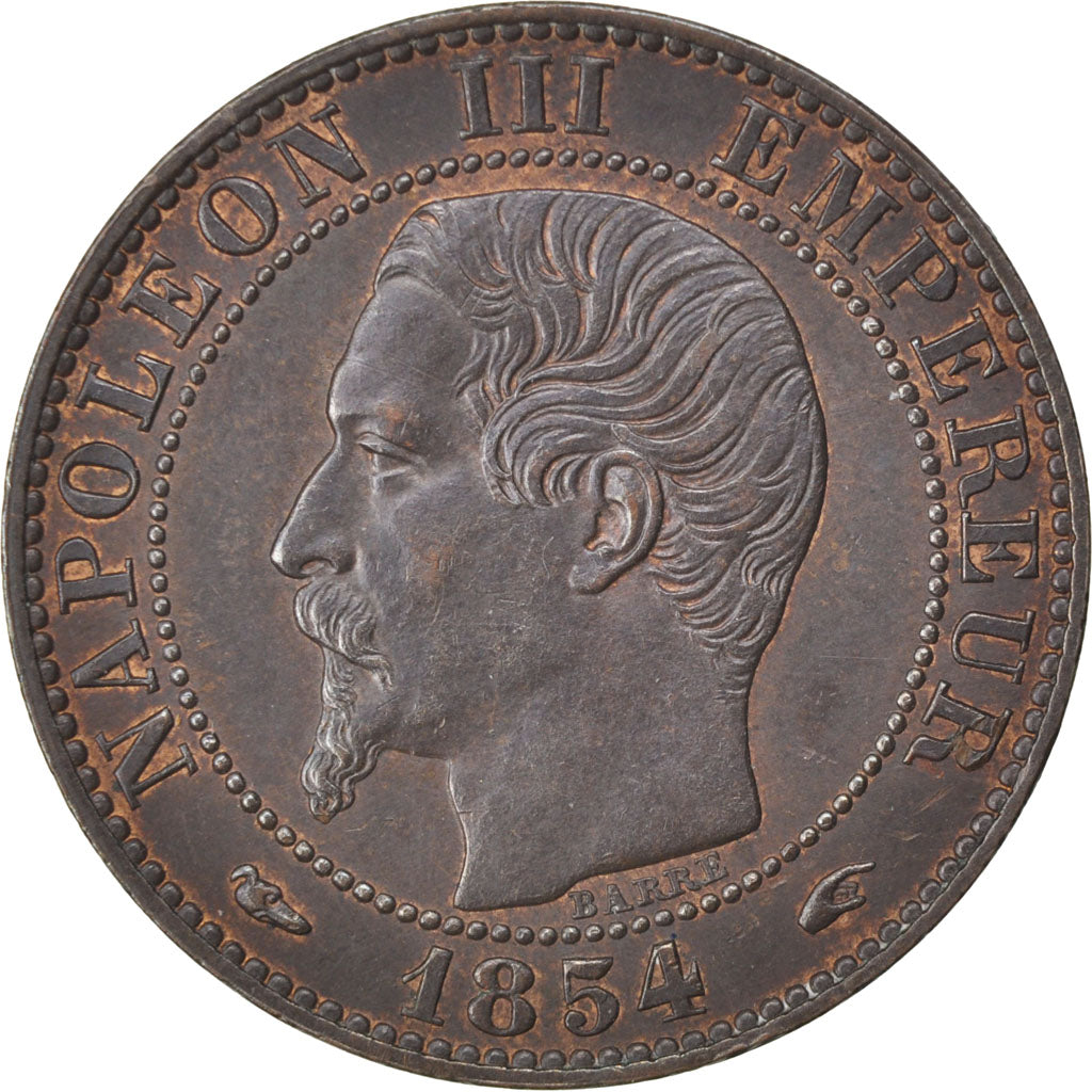 France, Napoléon III, 5 Centimes, Napoléon III, 1854, Paris, Bronze, SPL