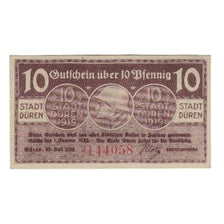 Billet, Allemagne, Duren Stadt, 10 Pfennig, valeur faciale, 1920, 1920-01-01