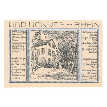 Banknote, Germany, Honnef a. Rhein Verkehrsvereine Bad Honnef Rhöndorf, 99