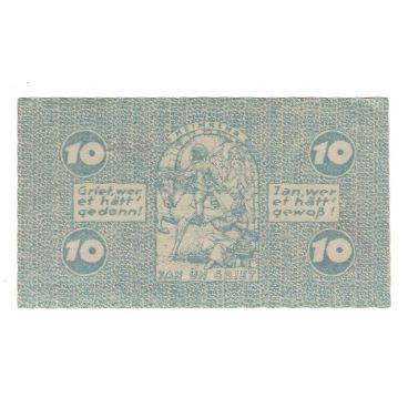 Banknote, Germany, Köln Stadt, 10 Pfennig, personnage, 1921, 1921-07-13