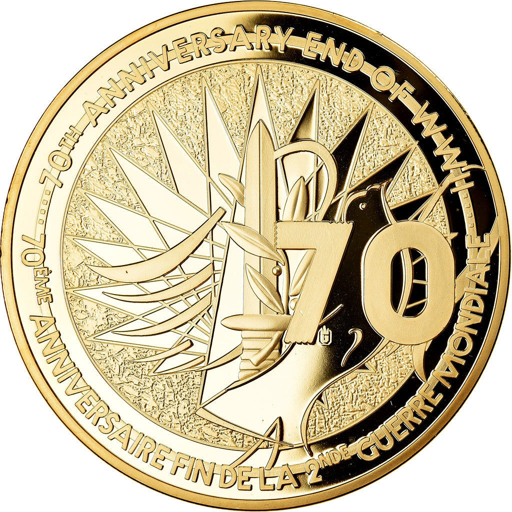 Francia, medaglia, 70ème Anniversaire Fin de la 2ème Guerre Mondiale