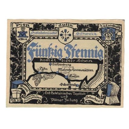 Banknote, Germany, Plön Ost-Holsteinisches Tageblatt und Plöner Zeitung, 50