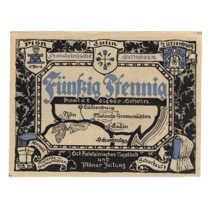 Banknote, Germany, Plön Ost-Holsteinisches Tageblatt und Plöner Zeitung, 50