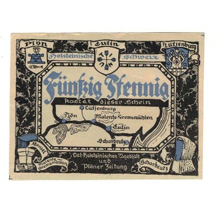 Banknote, Germany, Plön Ost-Holsteinisches Tageblatt und Plöner Zeitung, 50