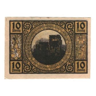 Geldschein, Deutschland, Lobeda Stadt, 10 Pfennig, personnage, 1921, VZ